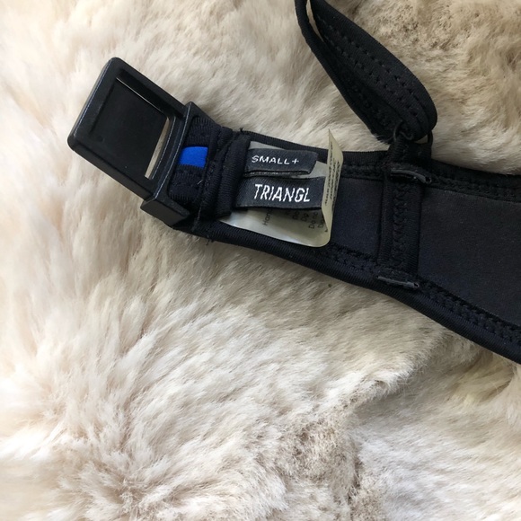 CROCHET TRIANGLE NEOPRENE BIKINI BLUE ANAWHATA top only - Picture 7 of 11